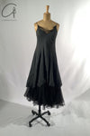 Marc Le Bihan Knitted Frill Tulle Dress Collection Two-layer Tulle French Handmade MLB-2104-HEI Black 2104